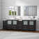 Karson 96'' Double Bathroom Vanity with Engineered Marble Top with Mirror