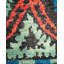 Tapis unique noir / rouge / bleu noué à la main 5 pi 1 po x 7 pi 10 po Trez