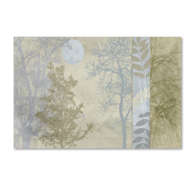 Gray and Tan Tree Language Canvas Art, 15" x 20"