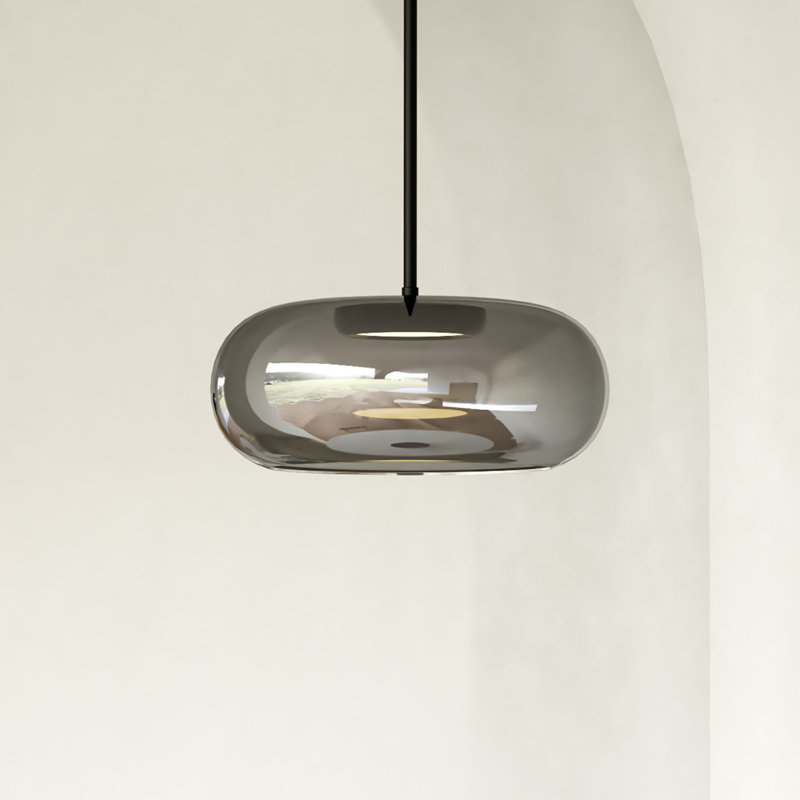 1 - Light LED Pendant, Smoked