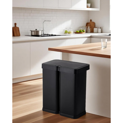 Poubelle à capteur de mouvement 60L, poubelle automatique sans contact 16 gallons avec couvercle à fermeture en douceur