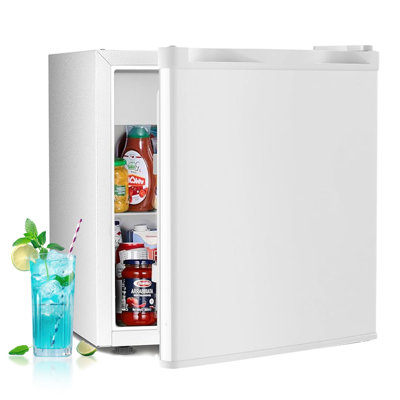 Electactic 1.7 Cu.ft Compact Refrigerator Mini Fridge With Freezer,7 Adjustable Temperatures (32°f-50°f), Reversible Door, Wire Shelf, Defrost Button, Perfect For Dorm/office/kitchen