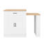 Console d'îlot de cuisine polyvalente avec surface extensible, compartiments de rangement et fonctionnalité de style bar