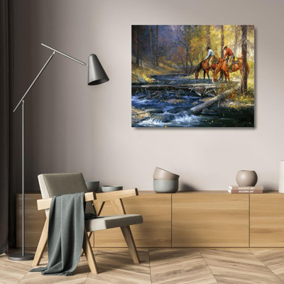 «Red Barrel Studio® Sorenson, Jack Gallery, art sur toile tendue: eau froide et feuilles tombantes»
