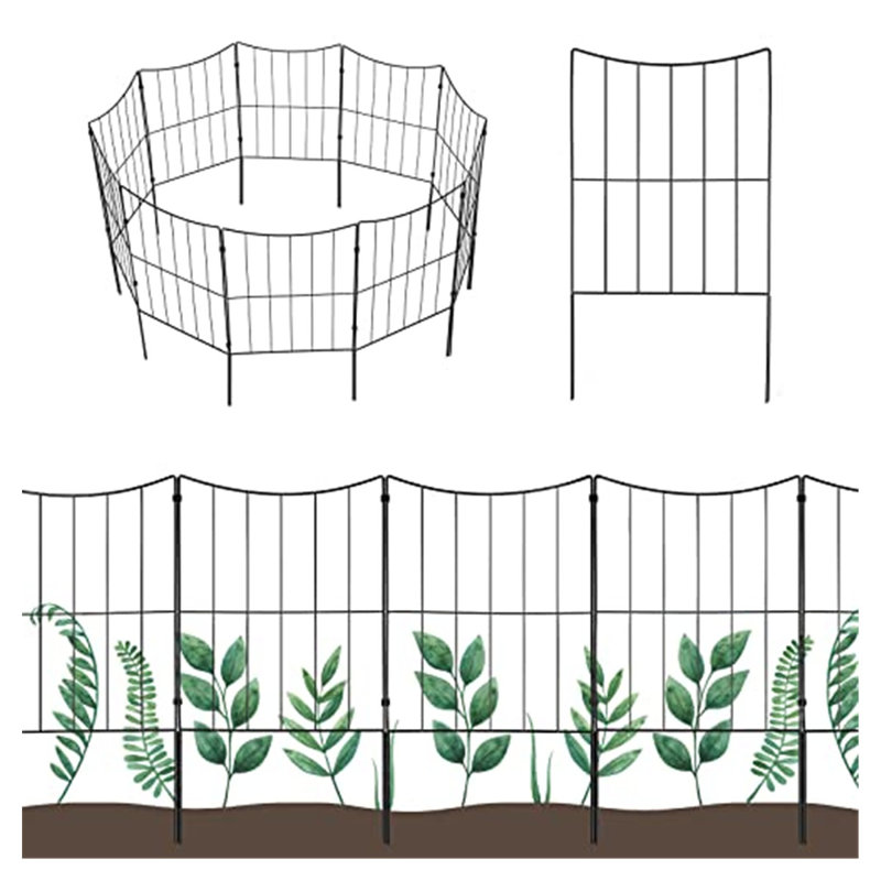 Clôture de jardin pliante avec bordure de jardin