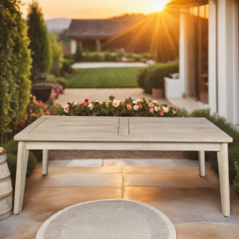 Hawise Acacia Wood Patio Outdoor Coffee Table