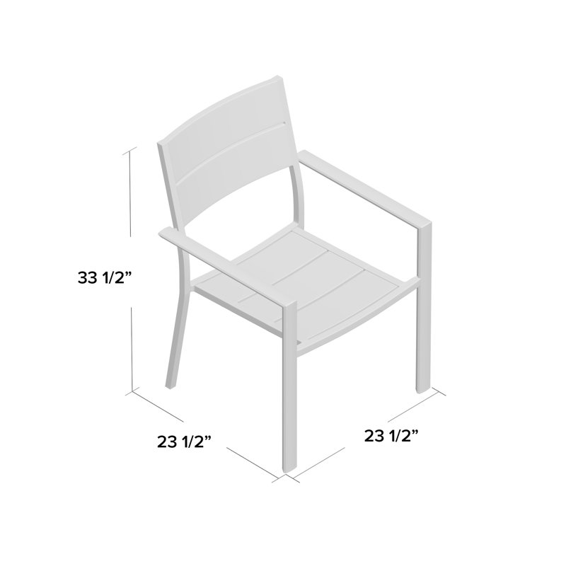 Chaise de patio empilable Alyisa