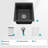Quartz Kitchen Sink - 14.82" X 17.55" X 8.38" Black Granite Composite Undermount Single Bowl Kitchen Sink-123477633