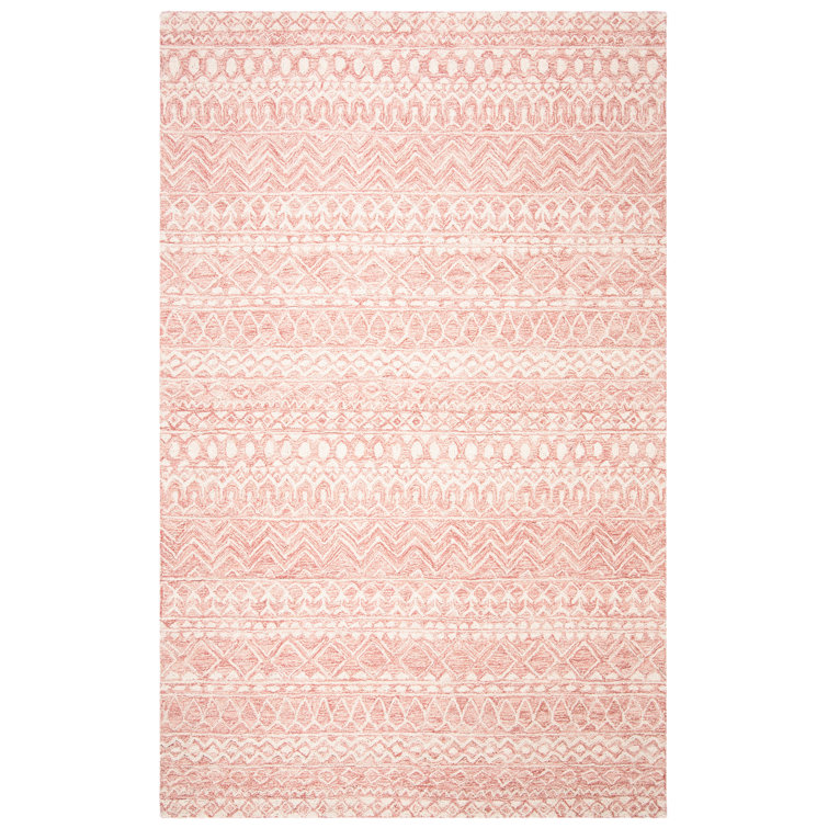 Cuomhouse Hand Tufted Wool And Cotton With Latex Chevron Rug