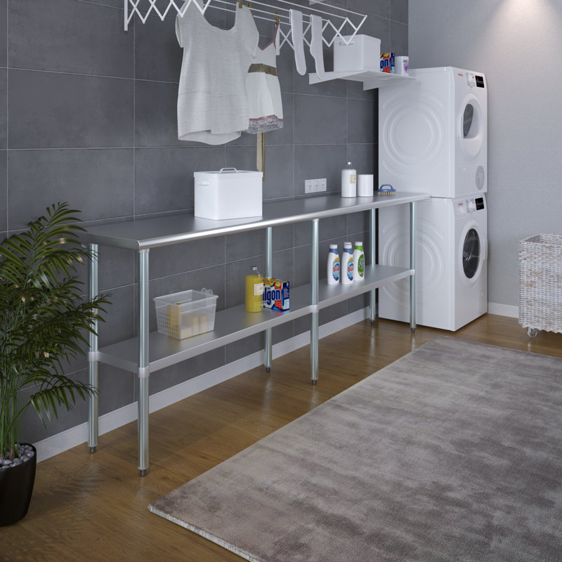 Table en acier inoxydable 18 po x 96 po