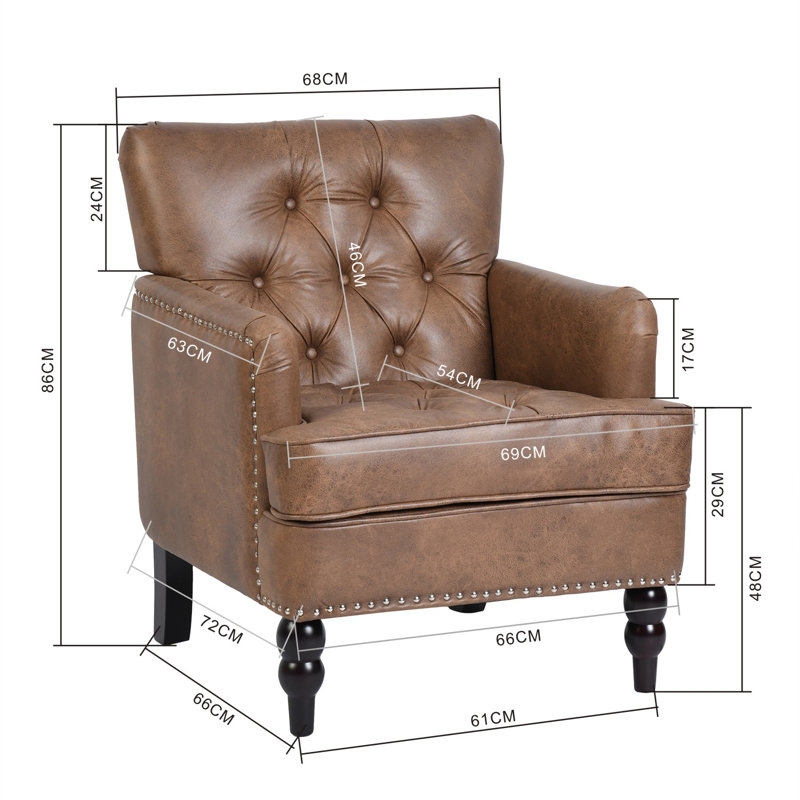 Mangual Faux Leather Armchair