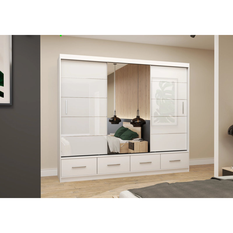 Manufactured Wood Wardrobe, White