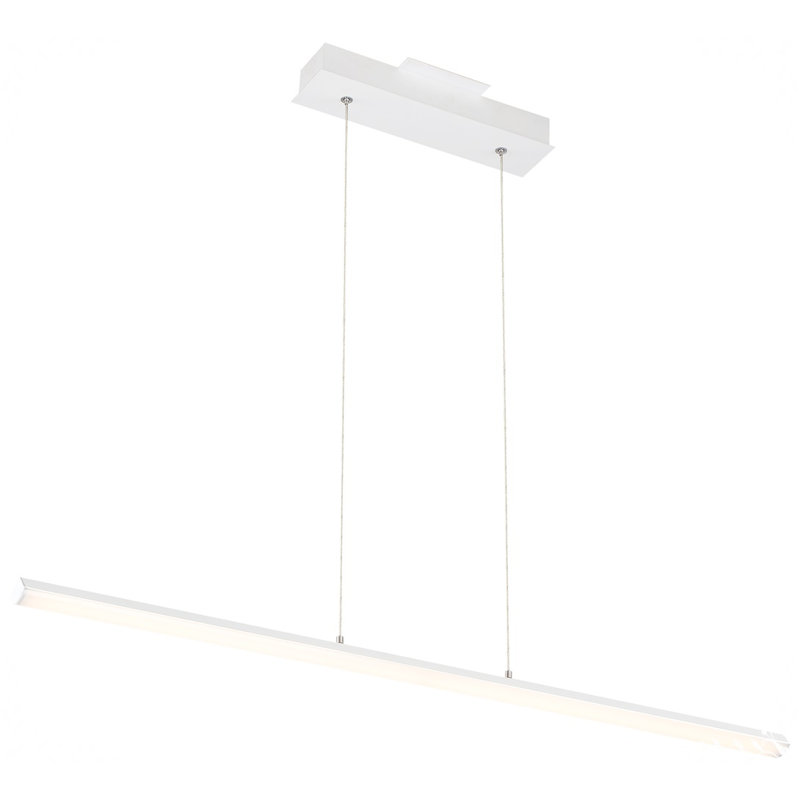 Luminaire suspendu linéaire à DEL Ahleeyah, Blanc mat