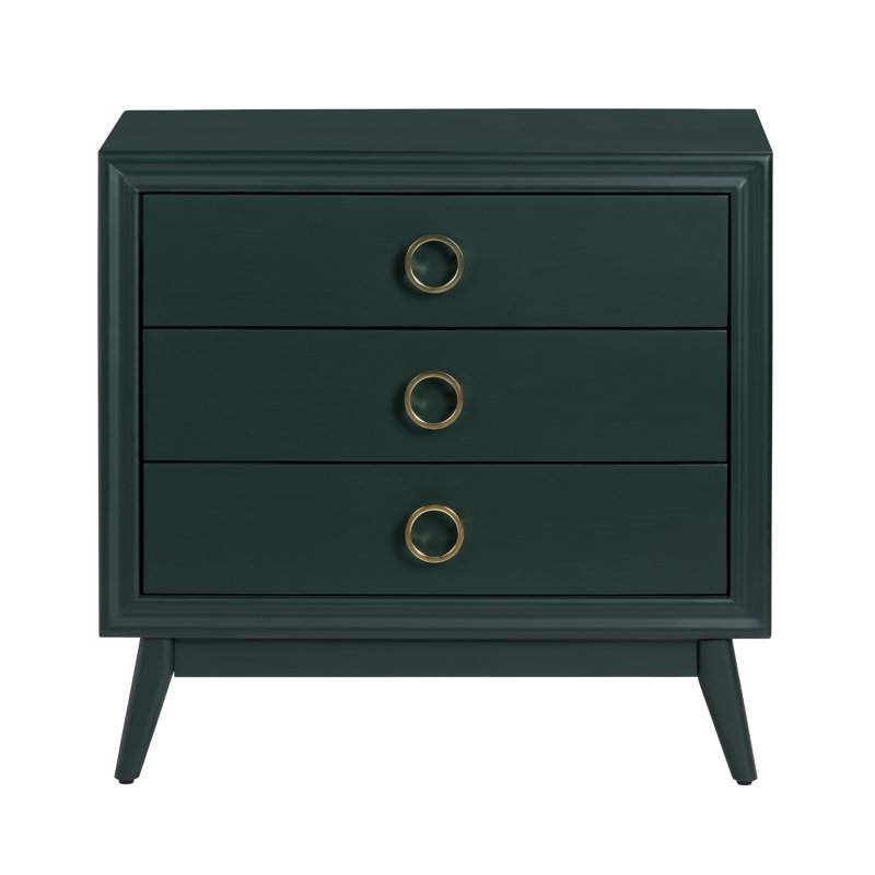 3 Drawer Accent Chest, Dark Green