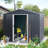 8Ft X 6Ft Outdoor Metal Storage Shed With Metal Foundation-123794616