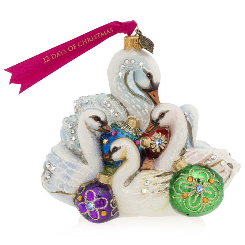 4.25'' Handmade Glass Animals Holiday Shaped Ornament