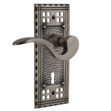 Craftsman Plate Passage (Hall & Closet) with Decorative Keyhole and Manor Lever