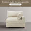 Upholstered Faux Rabbit Fur Flannel Armchair with Pillow Back, One Arm Single Chair Module Part For Sectional Sofa-116167160