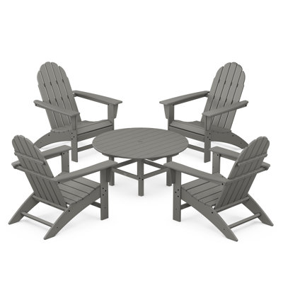 Ensemble de conversation de chaise Adirondack 5 pièces POLYWOOD Vineyard