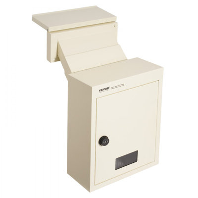 Boîte aux lettres traversante en acier robuste avec serrure à combinaison de 2,8 à 7,9 po