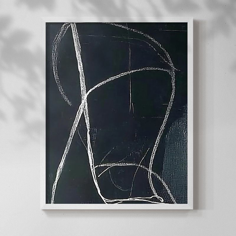"ABSTRACT Series DCXV III" par J Paul, Blanc / Blanc, H 21 po x l 17 po