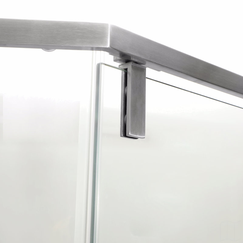 Porte de douche 34-1 / 8 "X 72" Cabine de douche semi-sans cadre à charnière