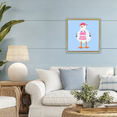 Sassy Seagull Kinda Crabby Floating Frame, design by Bex Morley Design