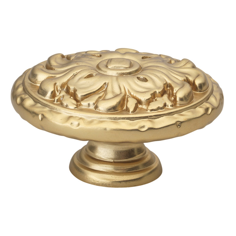Poignée ronde surdimensionnée de 2 po de diamètre, Laiton doré