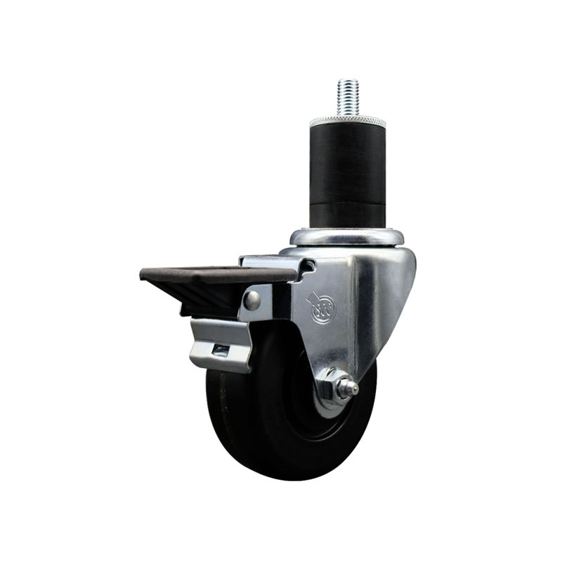 Phenolic Swivel Expanding Stem Caster with Brake SCC PLB 3.5" x 1-3/4"