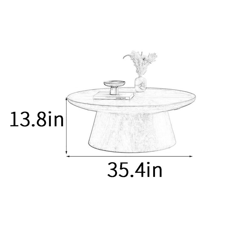 Modern and simple round coffee table