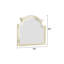 Miroir beige antique élégant pour chambre à coucher - Construction en bois de qualité, style traditionnel