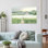 Art contemporain contemporain, paysage paisible de marguerites abstraites