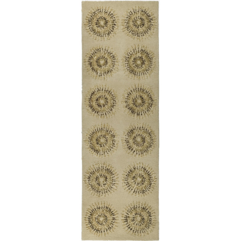 Nonia Hand Tufted Wool Geometric Rug, Runner 2'6" x 8'