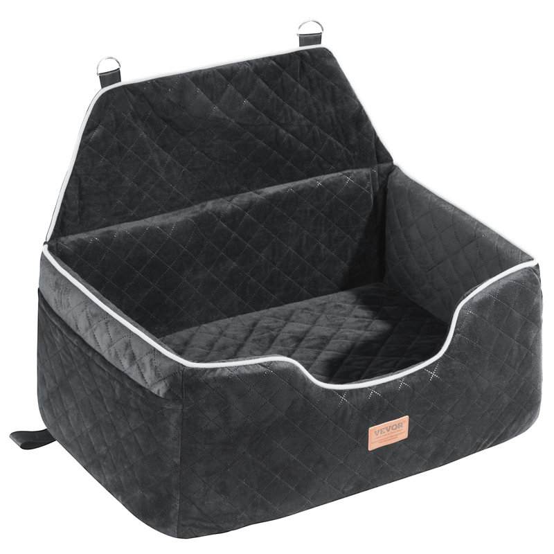 Siège d'auto pour chien pour chien de taille moyenne jusqu'à 55 lb, Noir