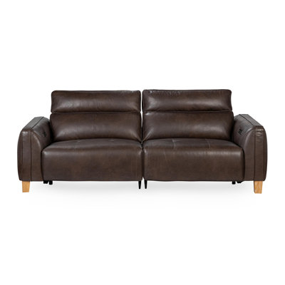 Conway 89" Genuine Leather Reclining Sofa