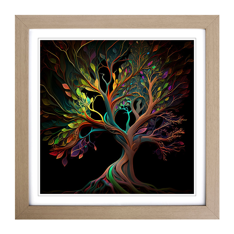 Tree Abstract Art No.1 - Framed Print, Oak