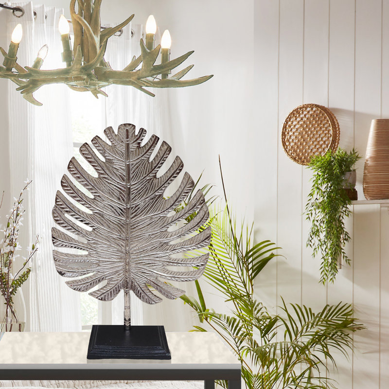 Sculpture feuille d'argent