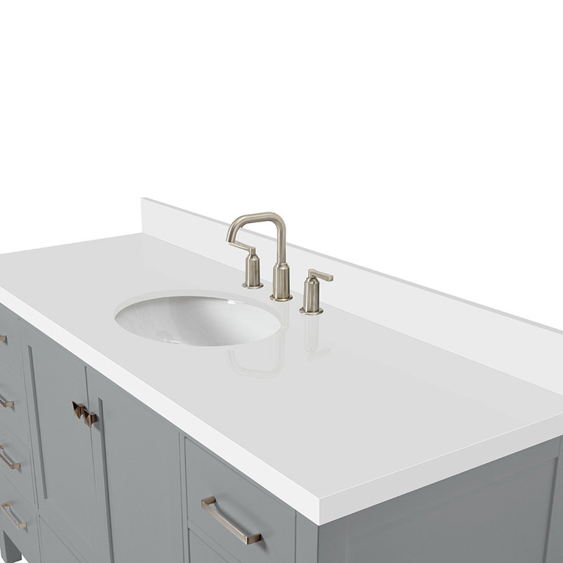 Cambridge 61'' W Single Vanity, Oval, Gray