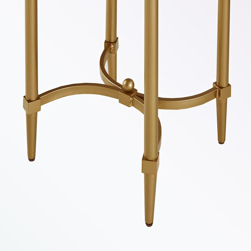 Table de bout ovale avec pieds en métal