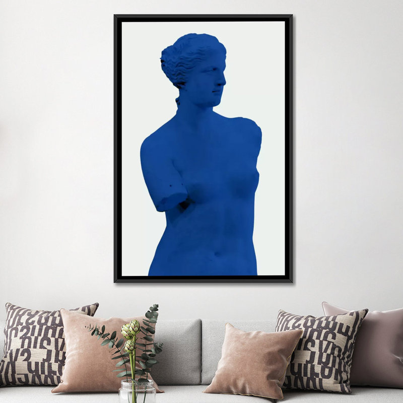 Albree Modern Venus de Milo, reproduction de photo sur toile, H 48 po x l 32 po x P 1,5 po, Toile avec cadre flottant noir