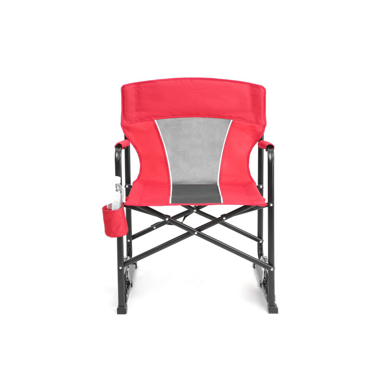 Chaise berçante portable d'extérieur - rouge, avec coussin de dossier Freestyle
