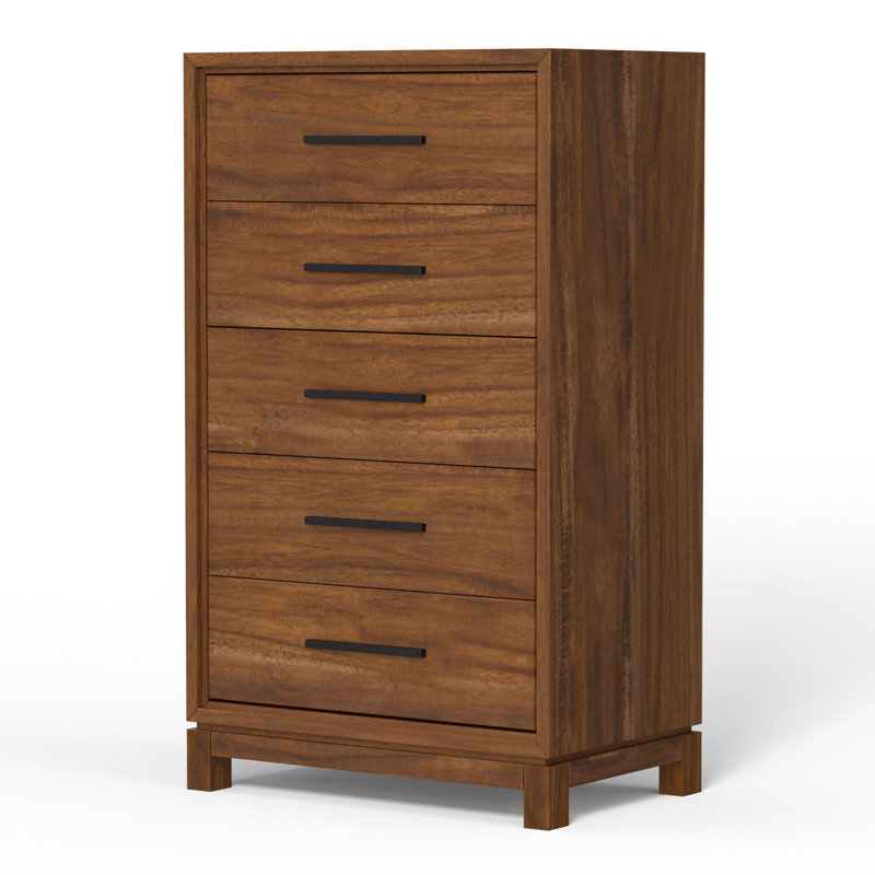 Commode 5 tiroirs l 28 po Wrightia, Érable miel