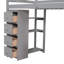Lit mezzanine polyvalent avec fonctions multiples, construction robuste et rangement intégré pour les chambres d'enfants-1822828364