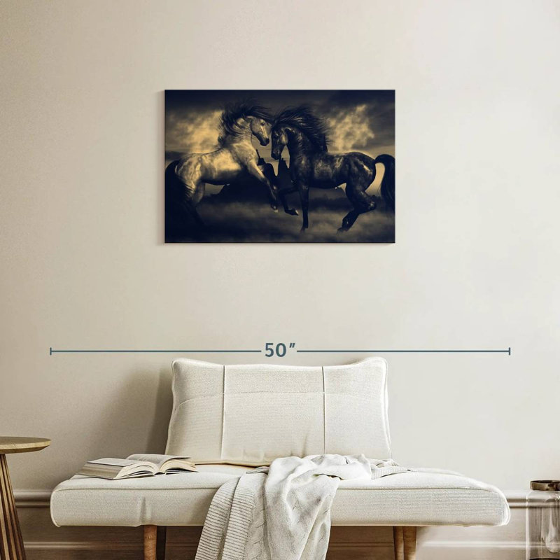 Crowle Two Epic Horses, 20" H x 30" W