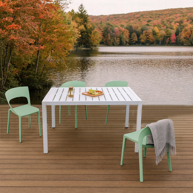 Chaise à accoudoirs en polypropylène Haze Green, Vert brume