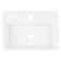 18" Kaisy White Porcelain Rectangular Wall Mount Bathroom Sink with Overflow