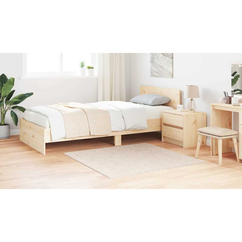 Square Solid Colour Machine Braided Area Rug, Square 120 cm