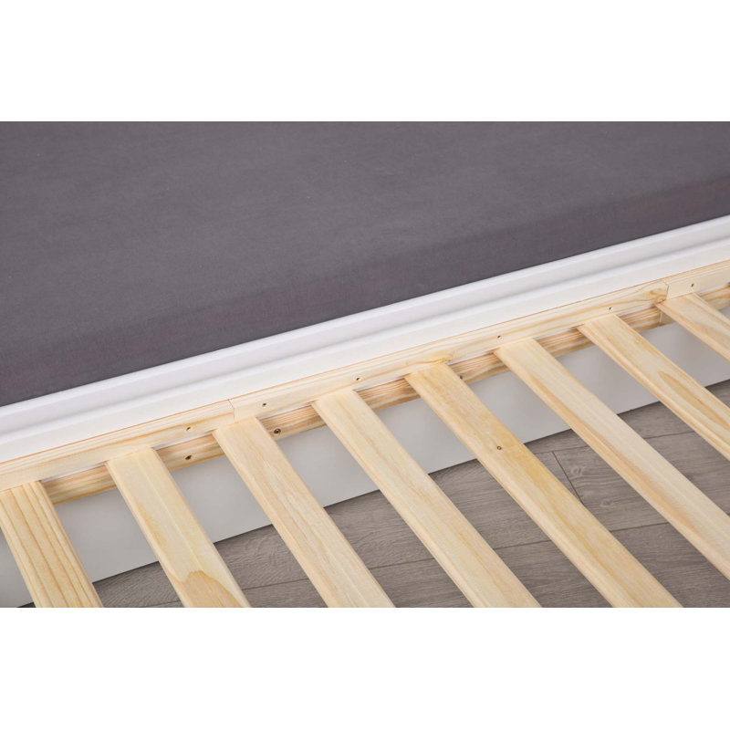 Lotar Kids Standard Bed with Trundle, White, 90 x 200cm