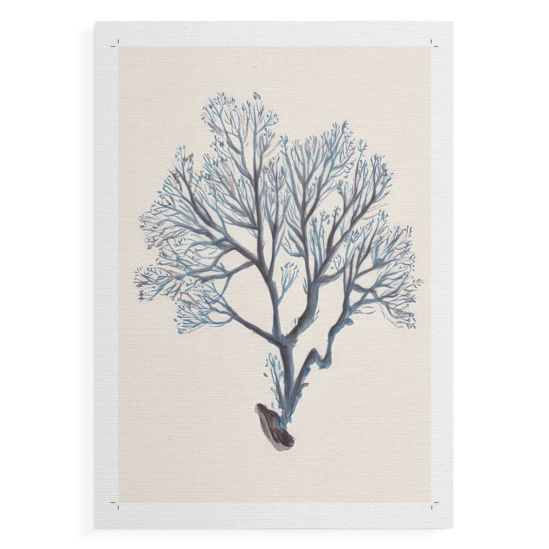 Indigo Reef III - Impression sur toile seulement - NON CADRE, H 18 po x l 12 po