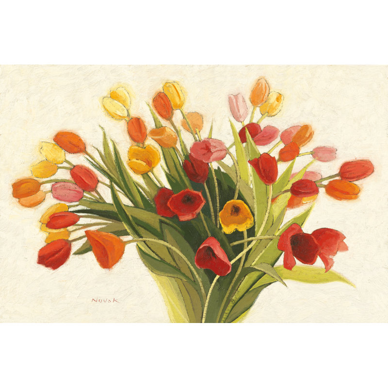 Spring Tulips by Shirley Novak - Wrapped Canvas Print, 30cm H x 46cm W x 3.8cm D